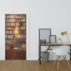 Walplus Vintage Bookcase Door Mural Sticker Decor Home Decoration Self-Adhesive Stickers