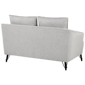 2 Seater Fabric Sofa Grey HOBRO