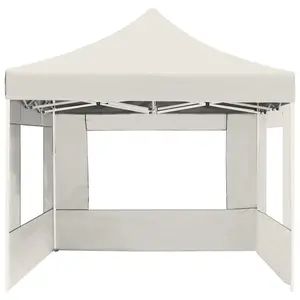 Berkfield Professional Folding Party Tent with Walls Aluminium 4.5x3 m Cream