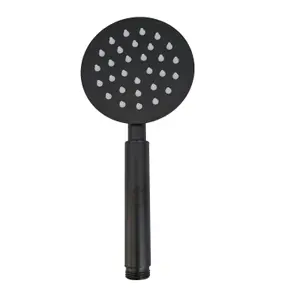 Round Black Matt Finish Handset Handset For Bath Mixer Tap Or Shower Black Matte