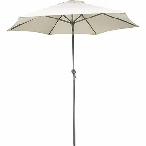 2M Garden Crank & Tilt Cream Parasol