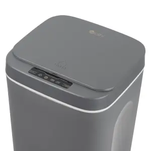 16L Grey Automatic Trash Can Smart Motion Sensor Waste Bin Rubbish Bathroom Trashcan