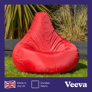 Veeva Recliner Indoor Outdoor Bean Bag Red Bean Bag Chair