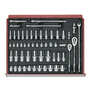 Sealey Tool Tray with Socket Set 55pc 3/8" & 1/2"Sq Drive TBT31