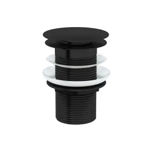 Nes Home Universal Bathroom Basin Bottle Trap & Unslotted Waste Matte Black