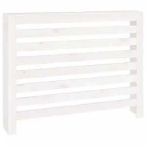 Berkfield Radiator Cover White 108.5x19x84 cm Solid Wood Pine