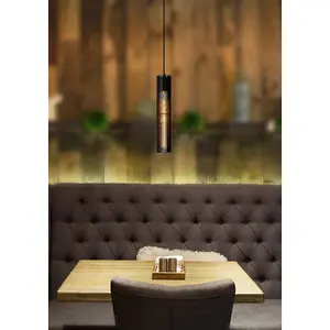 Lucide Lionel Modern Pendant Light 6.5cm- 1xE27 - Black