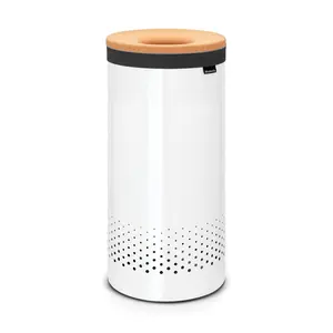 Brabantia Cork Lid Laundry Bin 35 Litre White