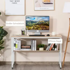 Correia Writing Desk White / Oak