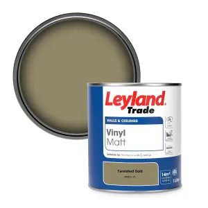 Leyland Trade Vinyl Matt Walls & Ceilings Emulsion Paint Tarnished Gold (PPG11-17) 1L