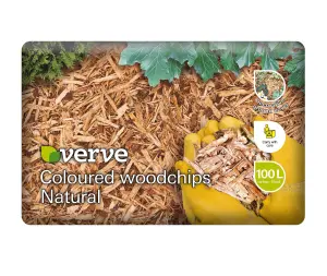 Verve Natural Woodchip mulch 100L Bag