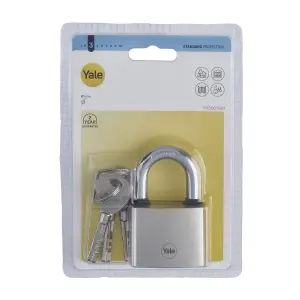 Yale Medium duty Block Iron Disc Open shackle Padlock (W)50mm