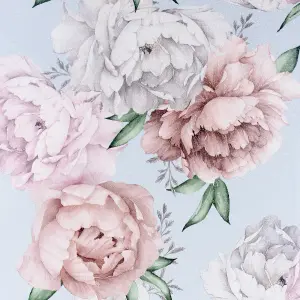 Arthouse Mixed Peonies Mint Wallpaper