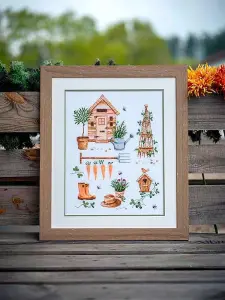 GARDEN - Counted Cross Stitch Kit: Garden - Vervaco