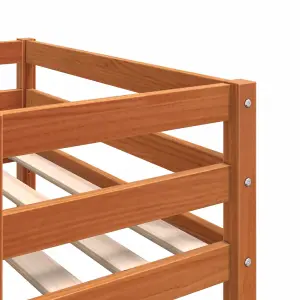 Berkfield Kids' Bed Frame without Mattress Wax Brown 80x200 cm