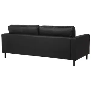 Leather Living Room Set Black SAVALEN