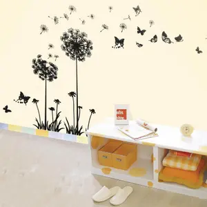 UK Dandelion Butterflies Flowers Wall Stickers Mural Decals Art Decor Paper Stock Clearance