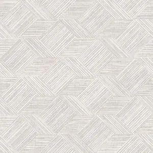 Galerie Evergreen Light Grey Grassy Tile Smooth Wallpaper