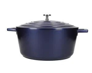 MasterClass Large 5 Litre Casserole Dish with Lid - Metallic Blue