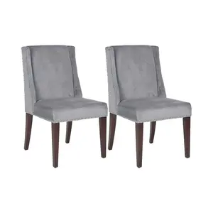 Philllip Solid Birch Upholstered Dining Chair (Set of 2) Mushroom Taupe