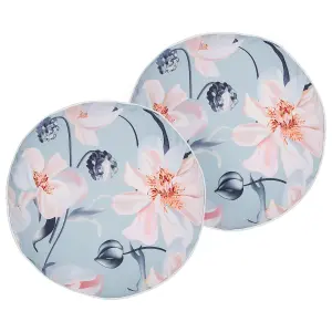 Set of 2 Outdoor Cushions APRICALE Blue