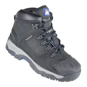 Himalayan S3 Poron Black Steel Toe Safety Work Boots for Ultimate Protection