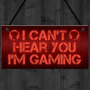 Funny Rude Gaming Sign Man Cave Plaque Boys Bedroom Sign Gift For Him