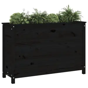 Berkfield Garden Raised Bed Black 119.5x40x78 cm Solid Wood Pine