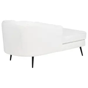 Right Hand Boucle Chaise Lounge Off-White ALLIER