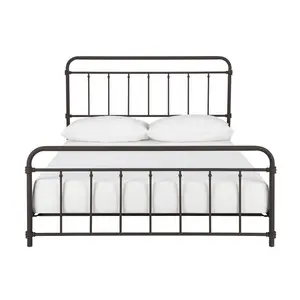 Aanya Bed Frame Classic Steel Grey Performance Velvet / Kingsize (5')