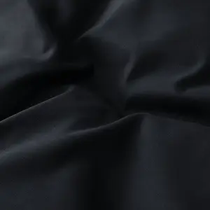 Plain Microfibre 200TC Reversible Contemporary Luxury Quilt Duvet Cover Black / Double Duvet Cover - 2 Standard Pillowcases