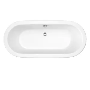 Cooke & Lewis Savoy White Acrylic Oval Freestanding Bath (L)1700mm (W)755mm