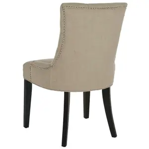 Baumgarten Upholstered Dining Chair (Set of 2) Taupe / Espresso