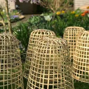 GardenSkill Bamboo Bell Cloche & Decorative Garden Plant Cover 50cm H, Pk of 5