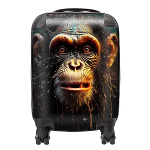 Splashart Monkey Face Suitcase - Mini Cabin