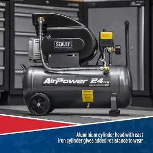 Sealey Air Compressor 24L Direct Drive 2hp SAC2420A