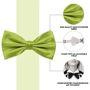 Jade Green Satin Polyester Bow Tie for Casual & Formal Wear, Wedding Party Accessory