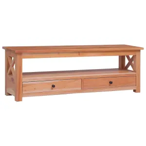 Berkfield TV Cabinet 115x30x40 cm Solid Mahogany Wood