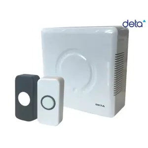 Deta Vimark Wired Doorbell Chime with Push Kit - Flexible Covers Included