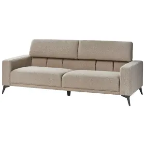 3 Seater Boucle Sofa Taupe ANGE