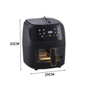 5L Air Fryer With Visible Window Black