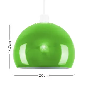 ValueLights Retro Green Arco Style Dome Ceiling Pendant Light Shade