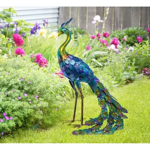 Bird Animals Weather Resistant Metal Garden Statue