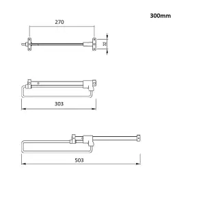 Pull-out clothes hanger - standard - 300mm