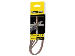 Flexovit Powerfile Sanding Belt 454mm x 13mm Fine 120g (Pack 4)