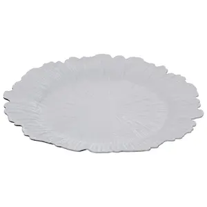 Maison by Premier Dia White Finish Reef Charger Plate