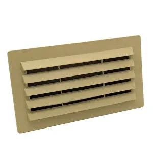 Kair 180mm x 95mm Rectangular Airbrick with Damper - Beige