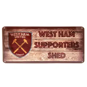 West Ham United FC Supporters Shed Plaque Brown (One Size)