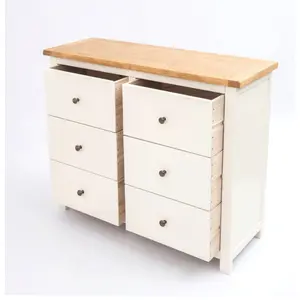 Maggiori 6 Drawer Chest of Drawers Brass Knob