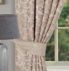 Home Curtains Buckingham Natural (PAIR)